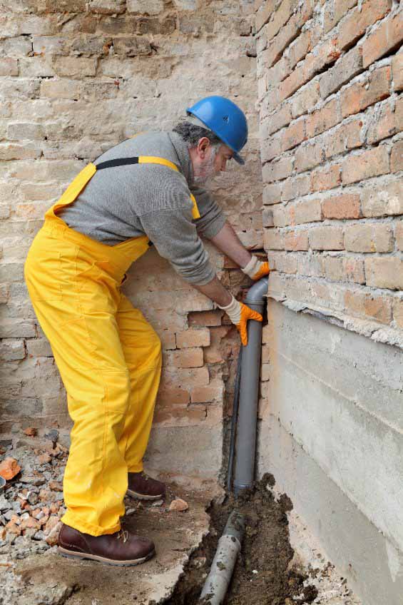 a plumber repairing the pipes