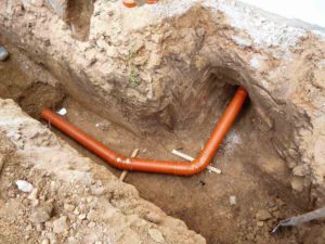 sewer line installation