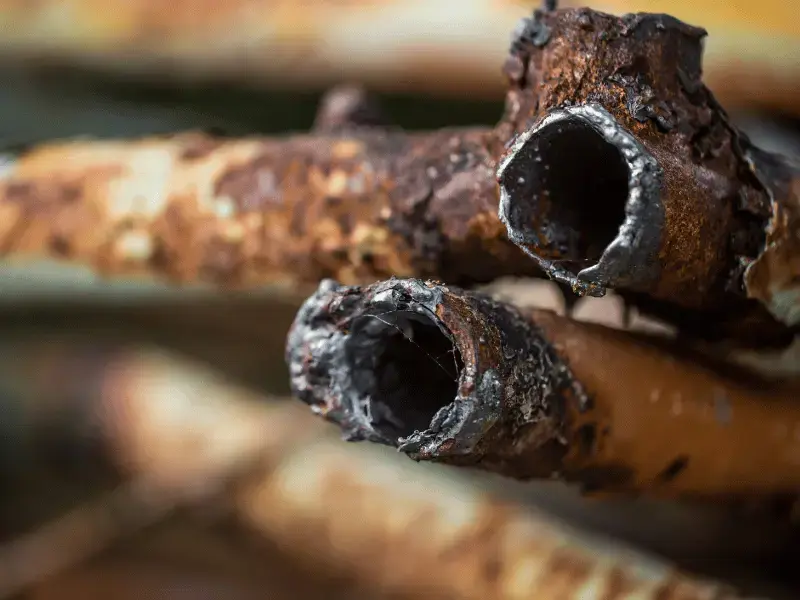 corroded water pipes