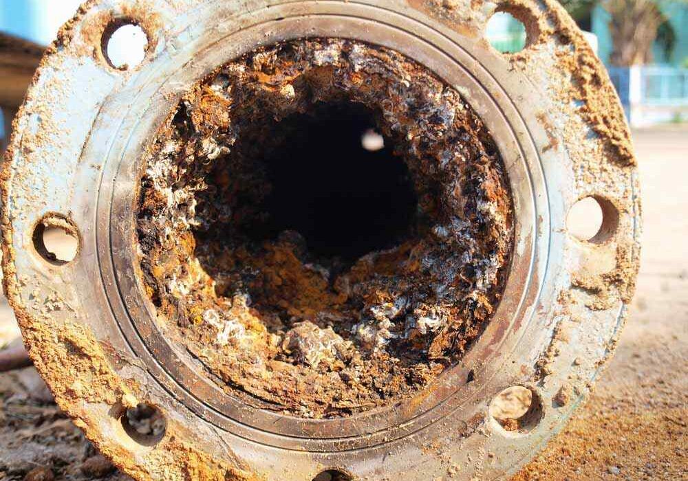 commercial pipes in need of cleaning