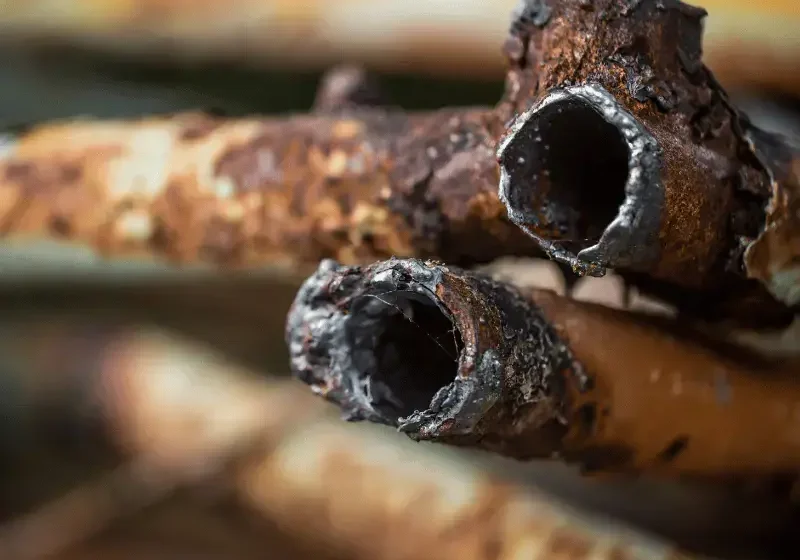 corroded water pipes